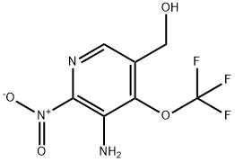 3-Amino-2-nitro-4-(trifluoromethoxy)pyridine-5-methanol 结构式