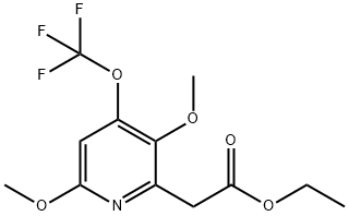 Ethyl 3,6-dimethoxy-4-(trifluoromethoxy)pyridine-2-acetate 结构式