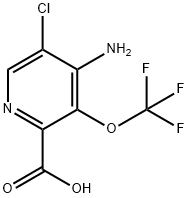 4-Amino-5-chloro-3-(trifluoromethoxy)pyridine-2-carboxylic acid Struktur