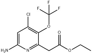Ethyl 6-amino-4-chloro-3-(trifluoromethoxy)pyridine-2-acetate,1804587-84-5,结构式