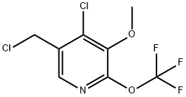 4-Chloro-5-(chloromethyl)-3-methoxy-2-(trifluoromethoxy)pyridine 化学構造式