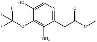 Methyl 3-amino-5-hydroxy-4-(trifluoromethoxy)pyridine-2-acetate Structure