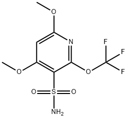 4,6-Dimethoxy-2-(trifluoromethoxy)pyridine-3-sulfonamide Structure