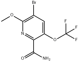 3-Bromo-2-methoxy-5-(trifluoromethoxy)pyridine-6-carboxamide Struktur