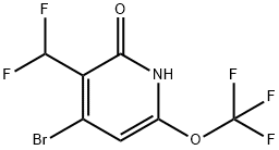 4-Bromo-3-(difluoromethyl)-2-hydroxy-6-(trifluoromethoxy)pyridine Structure