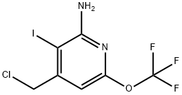 2-Amino-4-(chloromethyl)-3-iodo-6-(trifluoromethoxy)pyridine,1804604-17-8,结构式