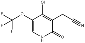 2,4-Dihydroxy-5-(trifluoromethoxy)pyridine-3-acetonitrile 结构式