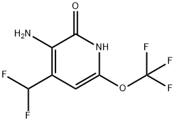 3-Amino-4-(difluoromethyl)-2-hydroxy-6-(trifluoromethoxy)pyridine Structure