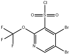 4,5-Dibromo-2-(trifluoromethoxy)pyridine-3-sulfonyl chloride Struktur