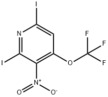 2,6-Diiodo-3-nitro-4-(trifluoromethoxy)pyridine,1804612-80-3,结构式