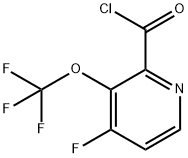 4-Fluoro-3-(trifluoromethoxy)pyridine-2-carbonyl chloride,1804615-22-2,结构式