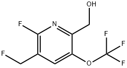 2-Fluoro-3-(fluoromethyl)-5-(trifluoromethoxy)pyridine-6-methanol 结构式