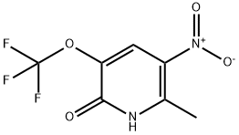 2-Hydroxy-6-methyl-5-nitro-3-(trifluoromethoxy)pyridine,1804626-41-2,结构式