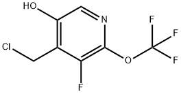 4-(Chloromethyl)-3-fluoro-5-hydroxy-2-(trifluoromethoxy)pyridine 结构式