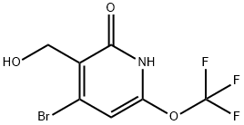 4-Bromo-2-hydroxy-6-(trifluoromethoxy)pyridine-3-methanol 结构式