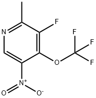 3-Fluoro-2-methyl-5-nitro-4-(trifluoromethoxy)pyridine Struktur