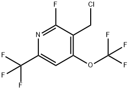3-(Chloromethyl)-2-fluoro-4-(trifluoromethoxy)-6-(trifluoromethyl)pyridine,1804641-25-5,结构式