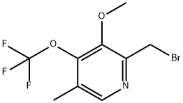 2-(Bromomethyl)-3-methoxy-5-methyl-4-(trifluoromethoxy)pyridine 化学構造式