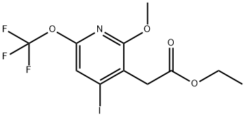 Ethyl 4-iodo-2-methoxy-6-(trifluoromethoxy)pyridine-3-acetate,1804646-28-3,结构式