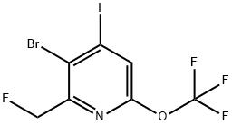 3-Bromo-2-(fluoromethyl)-4-iodo-6-(trifluoromethoxy)pyridine,1804648-23-4,结构式