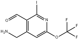 4-(Aminomethyl)-2-iodo-6-(trifluoromethoxy)pyridine-3-carboxaldehyde,1804649-04-4,结构式