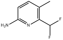2-Pyridinamine, 6-(difluoromethyl)-5-methyl- 化学構造式