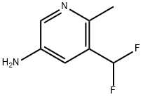 5-(二氟甲基)-6-甲基吡啶-3-胺,1804653-12-0,结构式