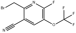 2-(Bromomethyl)-3-cyano-6-fluoro-5-(trifluoromethoxy)pyridine Structure