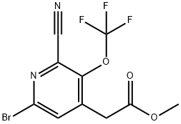 Methyl 6-bromo-2-cyano-3-(trifluoromethoxy)pyridine-4-acetate Structure
