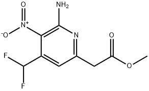 Methyl 2-amino-4-(difluoromethyl)-3-nitropyridine-6-acetate,1804687-09-9,结构式