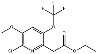 Ethyl 2-chloro-3-methoxy-5-(trifluoromethoxy)pyridine-6-acetate,1804689-97-1,结构式