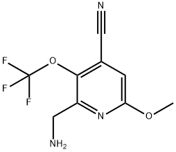 2-(Aminomethyl)-4-cyano-6-methoxy-3-(trifluoromethoxy)pyridine|