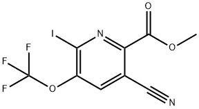 Methyl 5-cyano-2-iodo-3-(trifluoromethoxy)pyridine-6-carboxylate Structure