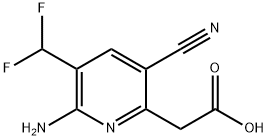 2-Amino-5-cyano-3-(difluoromethyl)pyridine-6-acetic acid 结构式