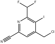 4-(Chloromethyl)-6-cyano-2-(difluoromethyl)-3-iodopyridine,1804731-42-7,结构式