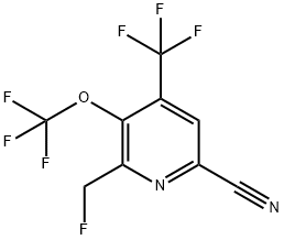 6-Cyano-2-(fluoromethyl)-3-(trifluoromethoxy)-4-(trifluoromethyl)pyridine 结构式