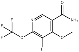 3-Fluoro-4-methoxy-2-(trifluoromethoxy)pyridine-5-carboxamide Structure