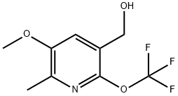 3-Methoxy-2-methyl-6-(trifluoromethoxy)pyridine-5-methanol,1804748-25-1,结构式