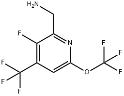 2-(Aminomethyl)-3-fluoro-6-(trifluoromethoxy)-4-(trifluoromethyl)pyridine 结构式