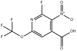 2-Fluoro-3-nitro-6-(trifluoromethoxy)pyridine-4-carboxylic acid Struktur