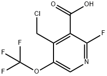 4-(Chloromethyl)-2-fluoro-5-(trifluoromethoxy)pyridine-3-carboxylic acid Structure