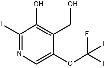 3-Hydroxy-2-iodo-5-(trifluoromethoxy)pyridine-4-methanol Struktur