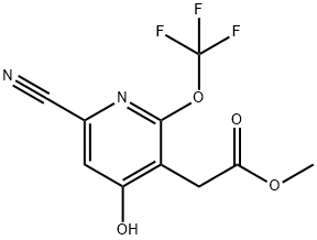 Methyl 6-cyano-4-hydroxy-2-(trifluoromethoxy)pyridine-3-acetate,1804775-04-9,结构式