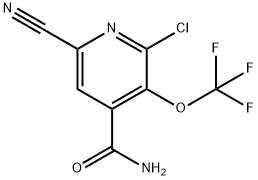 2-Chloro-6-cyano-3-(trifluoromethoxy)pyridine-4-carboxamide Struktur