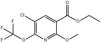 Ethyl 3-chloro-6-methoxy-2-(trifluoromethoxy)pyridine-5-carboxylate 结构式