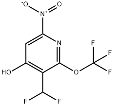 3-(Difluoromethyl)-4-hydroxy-6-nitro-2-(trifluoromethoxy)pyridine Structure