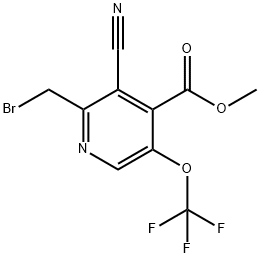 Methyl 2-(bromomethyl)-3-cyano-5-(trifluoromethoxy)pyridine-4-carboxylate,1804812-02-9,结构式