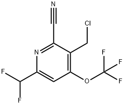 3-(Chloromethyl)-2-cyano-6-(difluoromethyl)-4-(trifluoromethoxy)pyridine,1804813-14-6,结构式