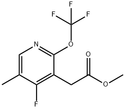 Methyl 4-fluoro-5-methyl-2-(trifluoromethoxy)pyridine-3-acetate 结构式