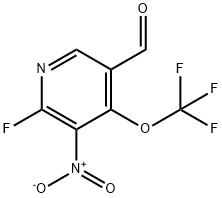 2-Fluoro-3-nitro-4-(trifluoromethoxy)pyridine-5-carboxaldehyde 结构式